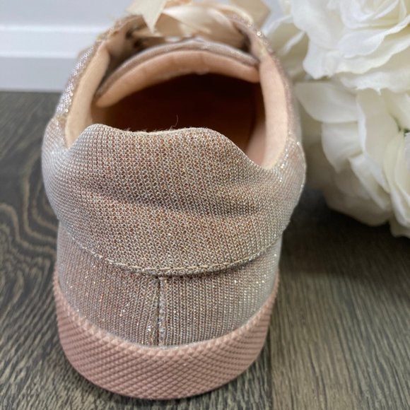 Le Chateau Rose Gold Glitter Lace up Sneakers - Picture 7 of 7